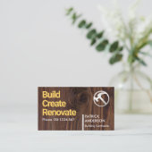 Houtkorrels van hout Handyman Carpenter Visitekaartje (Staand voorkant)