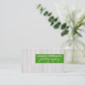 Houtkorrels Visitekaartje (Staand voorkant)