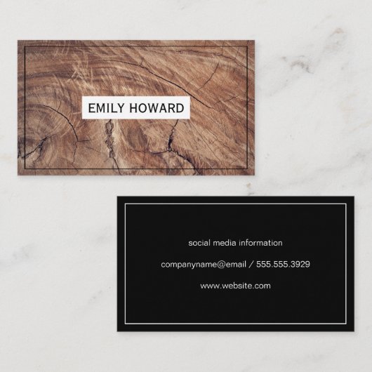 Houtkorrels Visitekaartje (Voorkant / Achterkant)