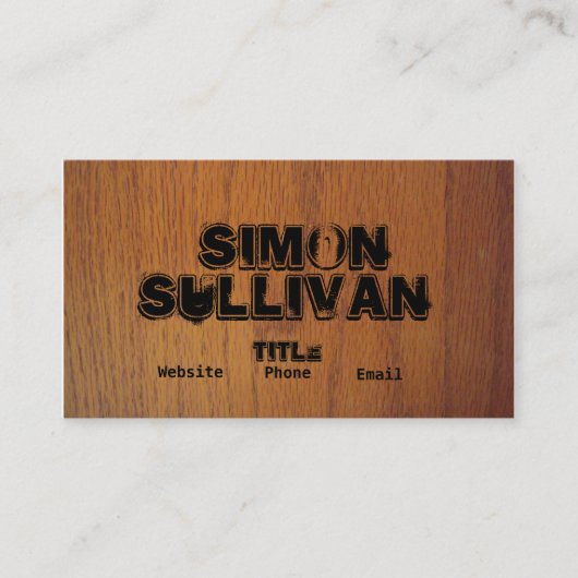 Houtkorrels Visitekaartjes (Voorkant)