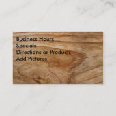 Houtkorrels Visitekaartjes Retro Rustic Design HOT (Achterkant)