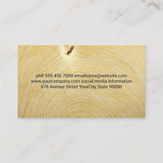 Houtkorrels | Vleesklaver | Koe grazing Visitekaartje (Achterkant)