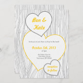 Houtkorrels Weddenschappen - Geel en grijs Kaart (Voorkant / Achterkant)