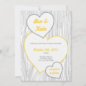 Houtkorrels Weddenschappen - Geel en grijs Kaart (Voorkant)