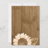 Houtkorrels Zonnebloem Brouwrepetitie Dinner Kaart (Achterkant)