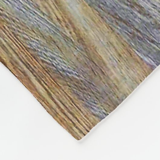 Houtkorreltextuur Fleece Deken (Hoek)