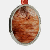 Houtkorreltextuur Metalen Ornament (Rechts)