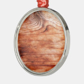 Houtkorreltextuur Metalen Ornament (Links)