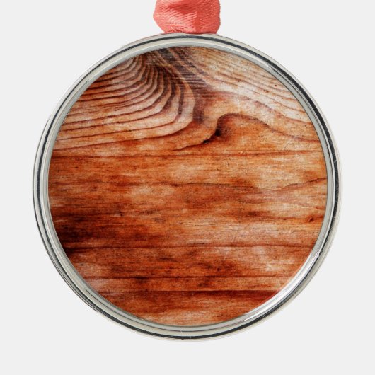 Houtkorreltextuur Metalen Ornament (Voorkant)