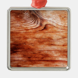 Houtkorreltextuur Metalen Ornament