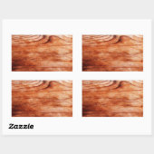 Houtkorreltextuur Rechthoekige Sticker (Vel)