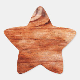 Houtkorreltextuur Ster Sticker