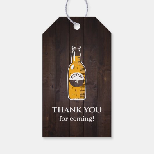 Houtkousen en -bier van elke leeftijd cadeaulabel (Achterkant)