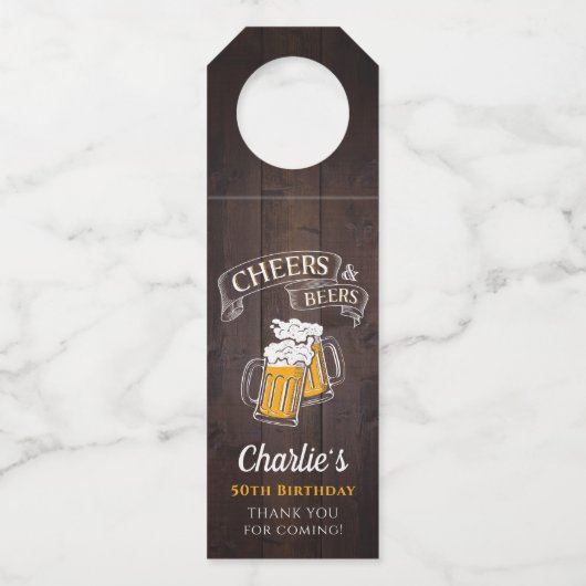 Houtkousen en -bier van elke leeftijd flessenhanger (Voorkant)