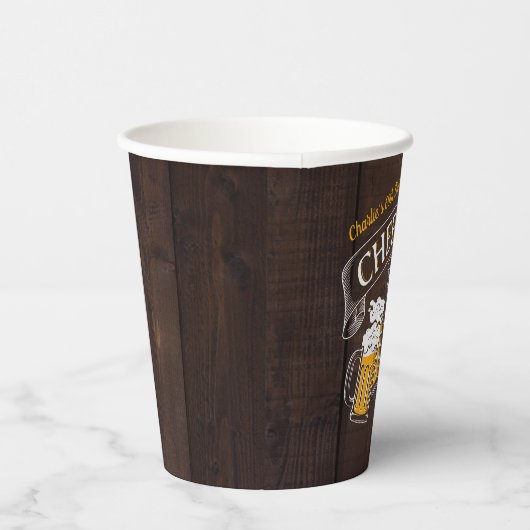 Houtkousen en -bier van elke leeftijd papieren bekers (Rechts)