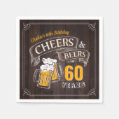 Houtkousen en -bier van elke leeftijd servet (Voorkant)