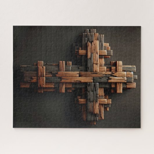 houtkruispuzzel legpuzzel (Horizontaal)