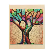 Houtkunst met baobabboom