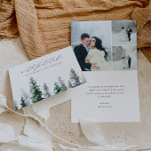 houtkweek | Winter Pine Wedding Bedankkaart
