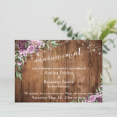 Houtlampbloemen Uitgestelde aankondiging huwelijk (Staand voorkant)