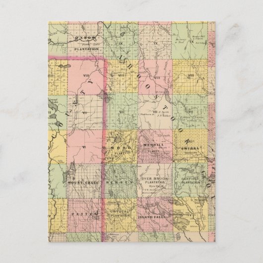 Houtland 4 Atlas Map Briefkaart (Voorkant)