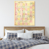 Houtland 4 Atlas Map Canvas Afdruk (Insitu (Slaapkamer))