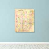Houtland 4 Atlas Map Canvas Afdruk (Insitu (Houten vloer))