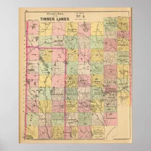 Houtland 4 Atlas Map Poster (Voorkant)