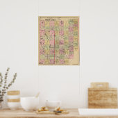 Houtland 4 Kaart Poster (Keuken)