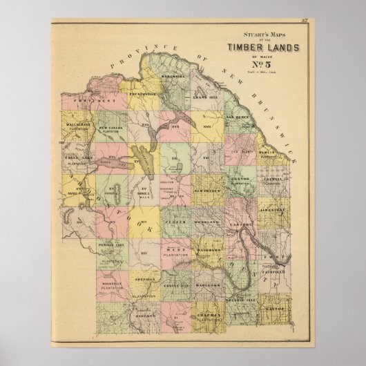 Houtland 5 Kaart Atlas Poster (Voorkant)