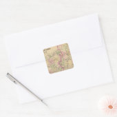 Houtland 6 Kaart Vierkante Sticker (Envelop)