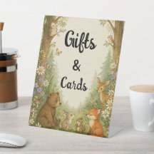 Houtland baby shower cadeaus en kaarten tafelbord