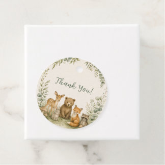 Houtland baby shower favor tag bedankjes labels