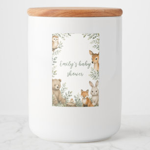 Houtland Baby Shower Voedselcontainer Label Etiket