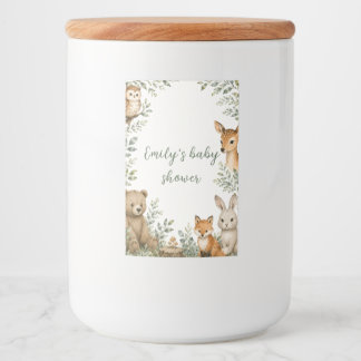 Houtland Baby Shower Voedselcontainer Label Etiket