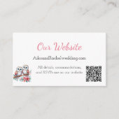 Houtland Boho Landelijke Uil Trouwwebsite  Informatiekaartje (Voorkant)