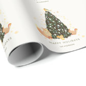 Houtland Dieren kerstboomschilfers Cadeaupapier (Rol Hoek)
