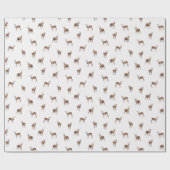 Houtland, feestelijk hert cadeaupapier (Vlak)