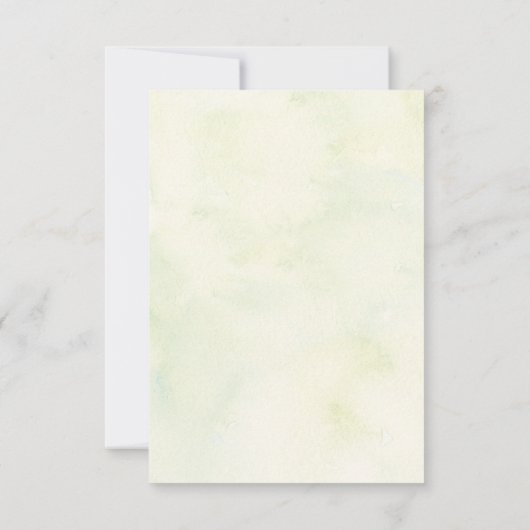 Houtland Groene Bruiloft Feest Uitnodigingskaart Kaart (Achterkant)