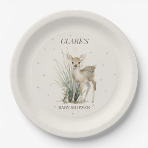 Houtland Herten Baby Shower Papieren Borden Bordje