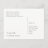 Houtland Liefdesvogels Trouw RSVP Retour Budget Uitnodiging Briefkaart (Achterkant)