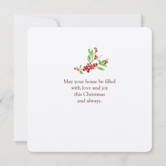 Houtland Vreugde Vlak Kerstkaart (Achterkant)