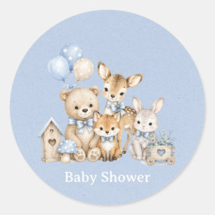 Houtland Vrienden Jongens Baby Borrel Ronde Sticker