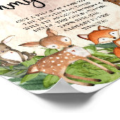 Houtlanddieren Hoe groot is mama's buikspel Poster (Hoek)