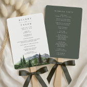 houtlijn | Mountain Forest Wedding Programma Handwaaier