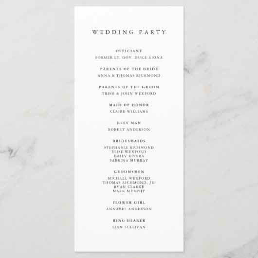 houtlijn | Rustic Mountain Forest Wedding Programmakaart (Achterkant)