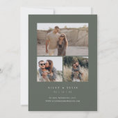 houtlijn | Rustieke minimale berg bruiloft Save The Date (Achterkant)