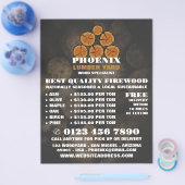 Houtlog Logo, Hout/Hout/Houtwerf Advertentie Flyer (Enkel)