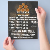 Houtlog Logo, Hout/Hout/Houtwerf Advertentie Flyer (Hand)