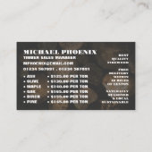 Houtlog Logo, hout/hout/houtwerf Visitekaartje (Achterkant)